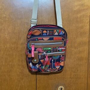 Lily Bloom ~ Colorful Patterned Shoulder or Crossbody Bag. Adjustable Strap💙🧡❤️💚